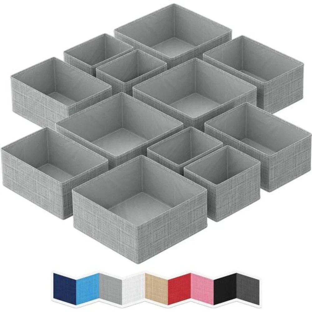 Drawer Organizer For Clothing (Set Of 12) - Closet Organizer and Storage Divider